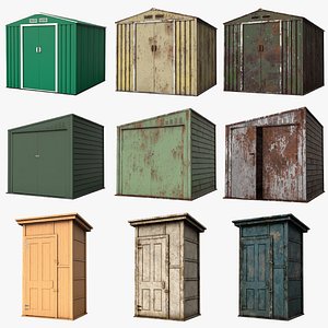 3D model modeled sheds