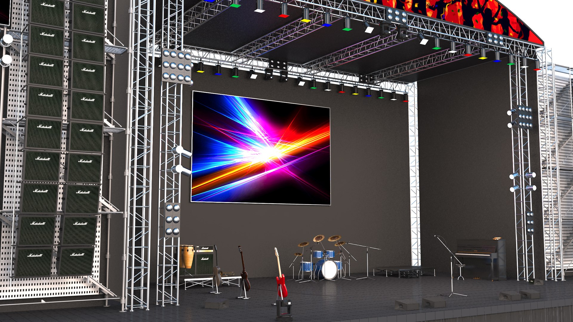 3D Model Stage Scene Structure - TurboSquid 1572636