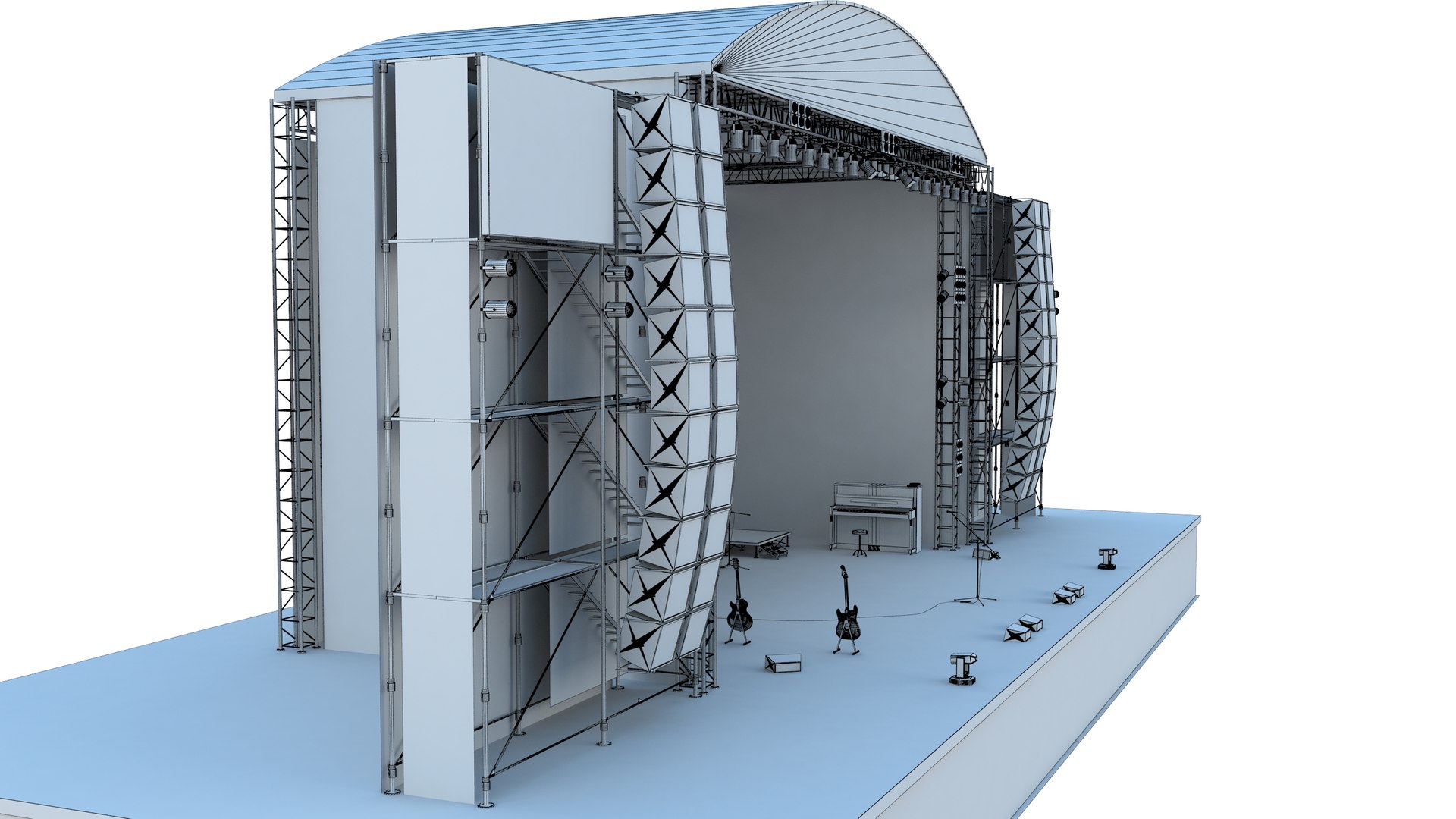3D Model Stage Scene Structure - TurboSquid 1572636