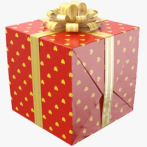 3D real gift box ribbon