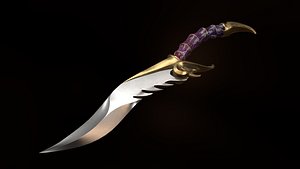 3D model Fantasy Dagger - PBR Low Poly Model