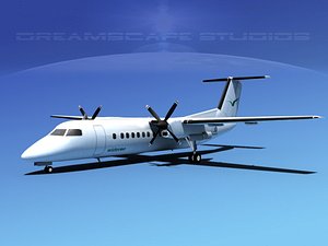 dhc-8 q300 3d model
