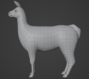 Low Poly Lama 3D model