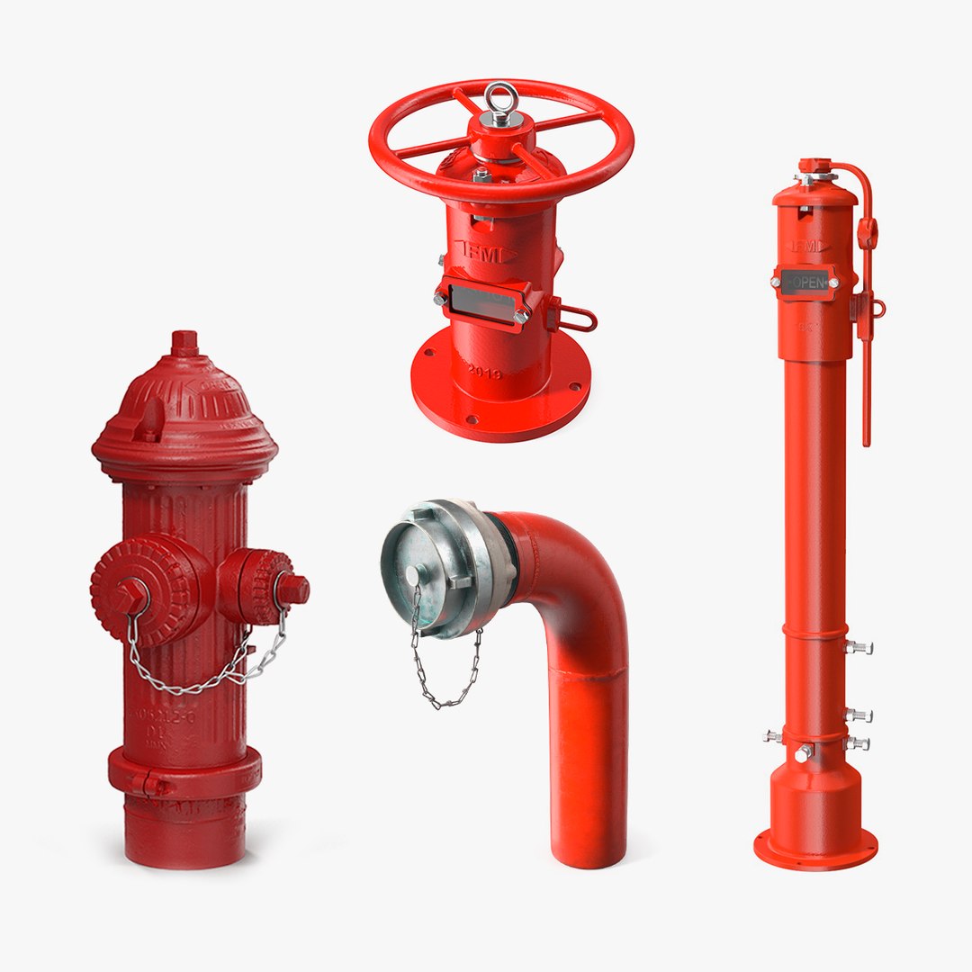 Fire Hydrants Collection 2 3D model preview