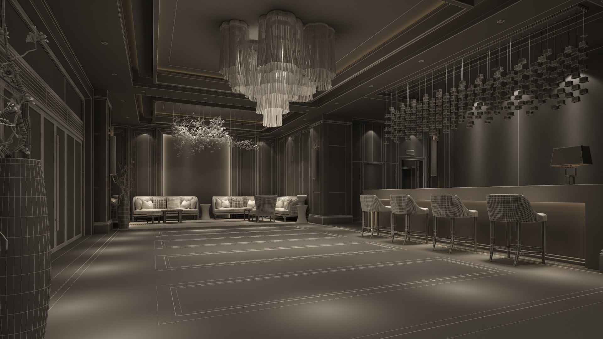 The Hotel Lobby 6 3D Model - TurboSquid 2276643