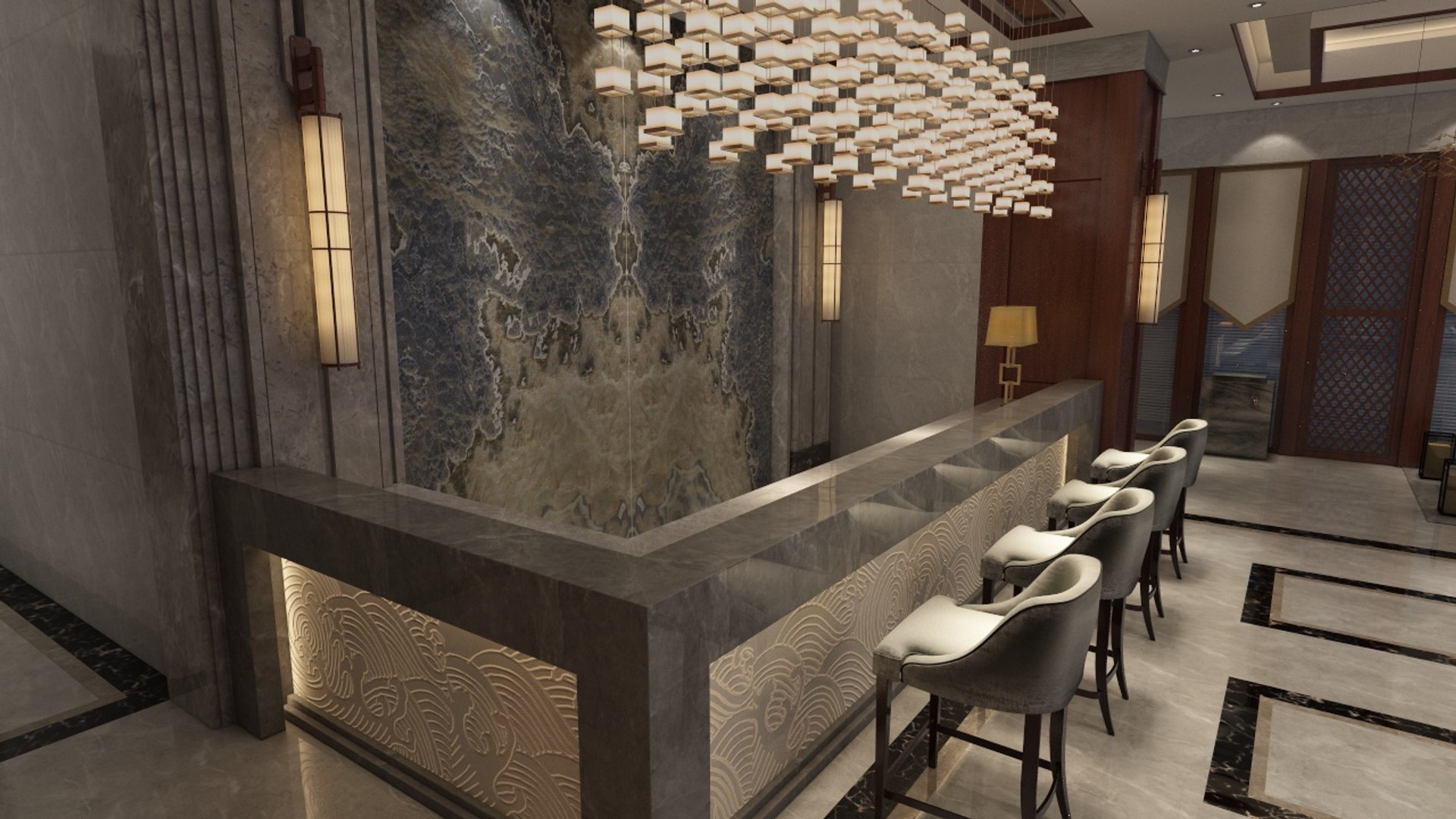 The Hotel Lobby 6 3D Model - TurboSquid 2276643