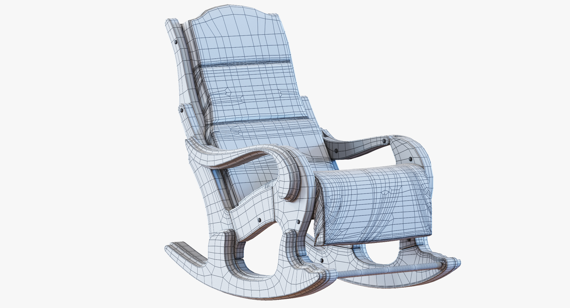 3D Rocking Chair Model - TurboSquid 1339353