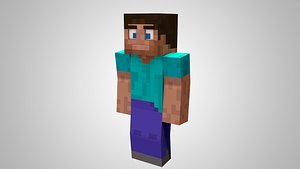 steve minecraft 3d c4d