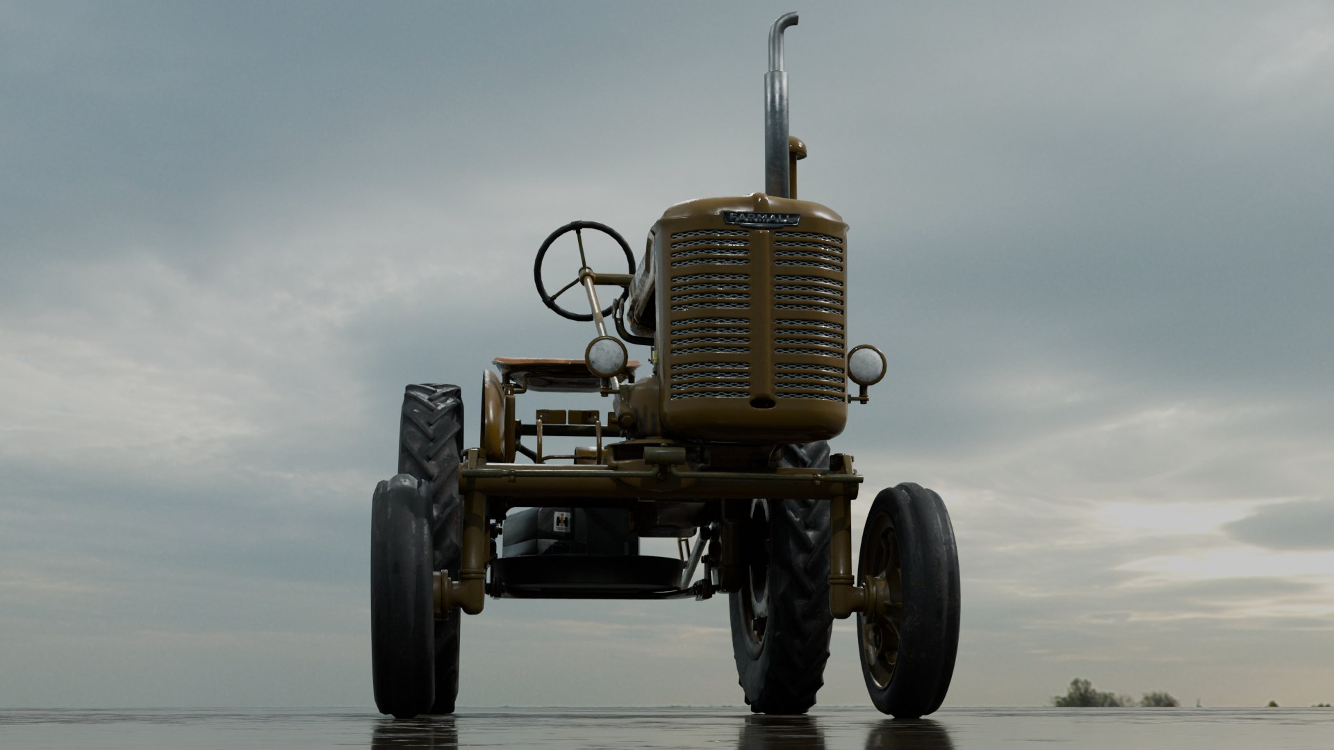 Realistic Old Tractor PBR 4k Low-poly 3D - TurboSquid 2400198