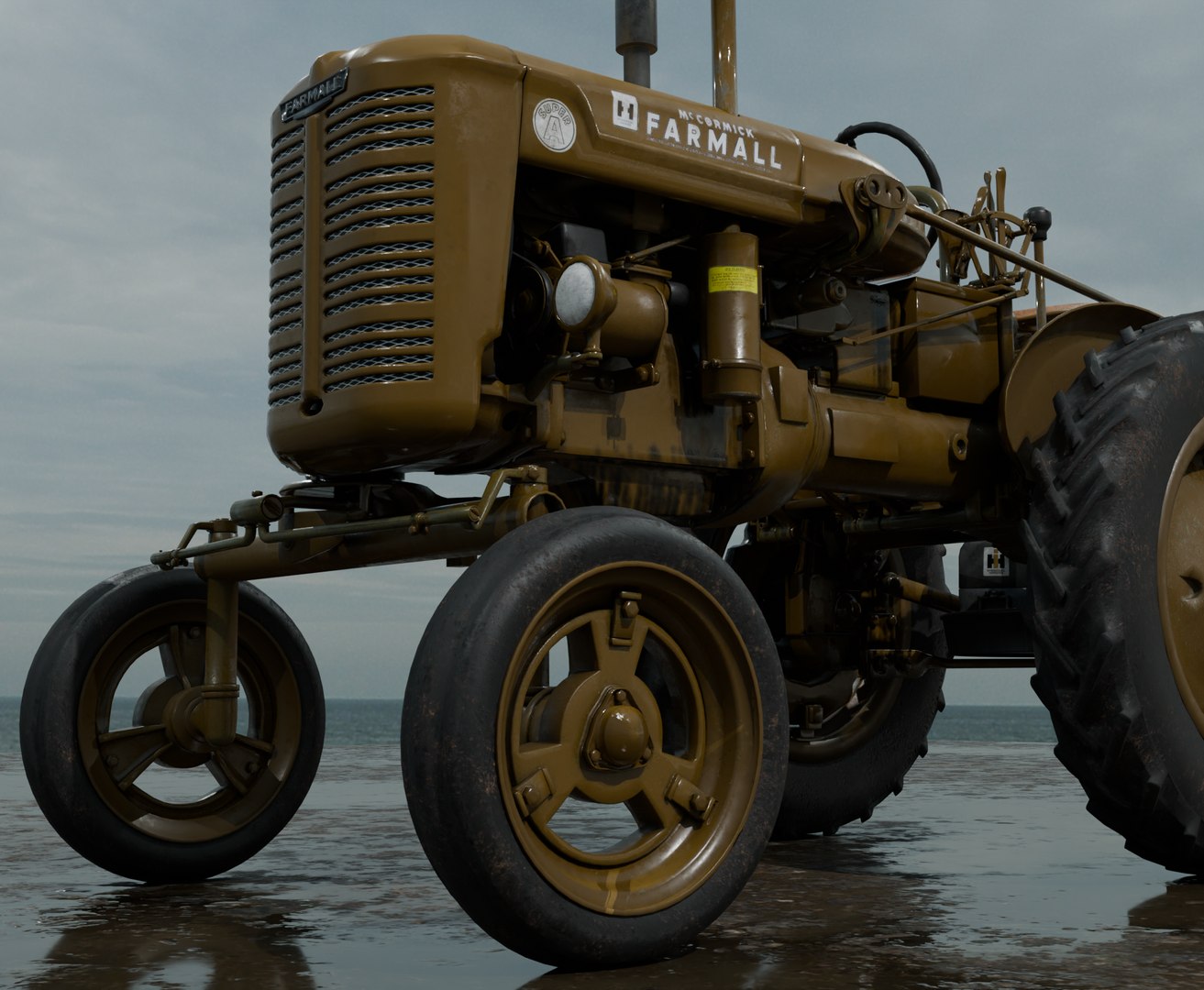 Realistic Old Tractor PBR 4k Low-poly 3D - TurboSquid 2400198