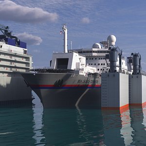 3D Vessel Heavy Lift Underwater with Ship model