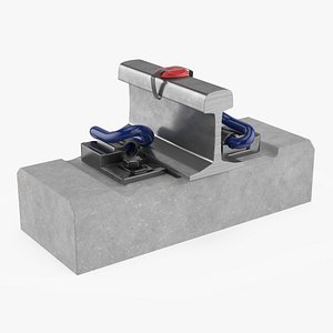 Railway Pyrotechnic Signal Mounted on Rail 3D model