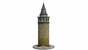 3D model galata tower