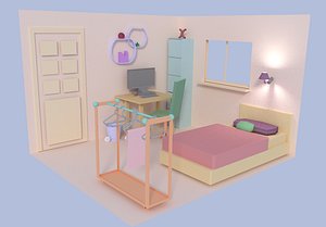 bedroom bed 3D