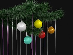 3D model christmas branches