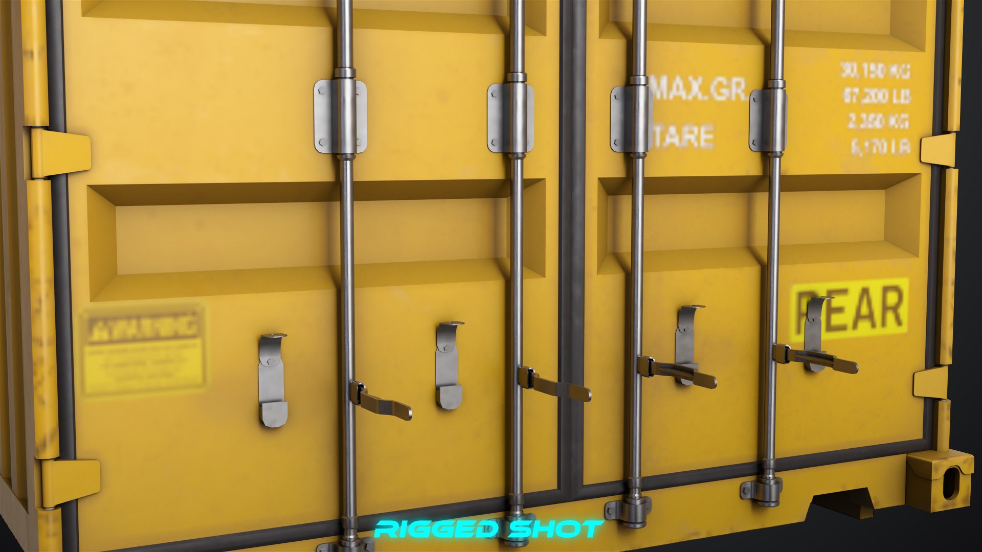 5 Cargo Container 20ft Single mat All PBR Unity UE Textures model https://p.turbosquid.com/ts-thumb/lS/qWrXYT/RL/container_20ft_collection_yellow_00036/jpg/1750224054/1920x1080/fit_q87/defcc265bf3ff1e7bf913e8a420bbc386b799bec/container_20ft_collection_yellow_00036.jpg