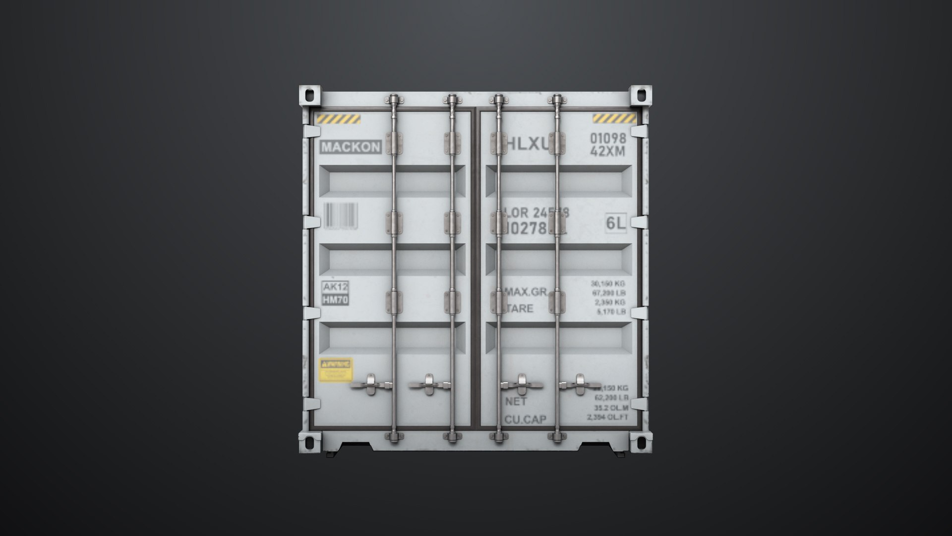 5 Cargo Container 20ft Single mat All PBR Unity UE Textures model https://p.turbosquid.com/ts-thumb/lS/qWrXYT/t9/container_20ft_collection_white_00028/jpg/1750082719/1920x1080/fit_q87/ba4669cc1be13afbeafe2d28179cc014a948df7e/container_20ft_collection_white_00028.jpg
