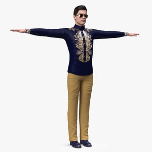 Asian Man Fashionable Style Rigged 3D model