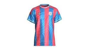 Men Barcelona Striped Soccer Jersey 3D model