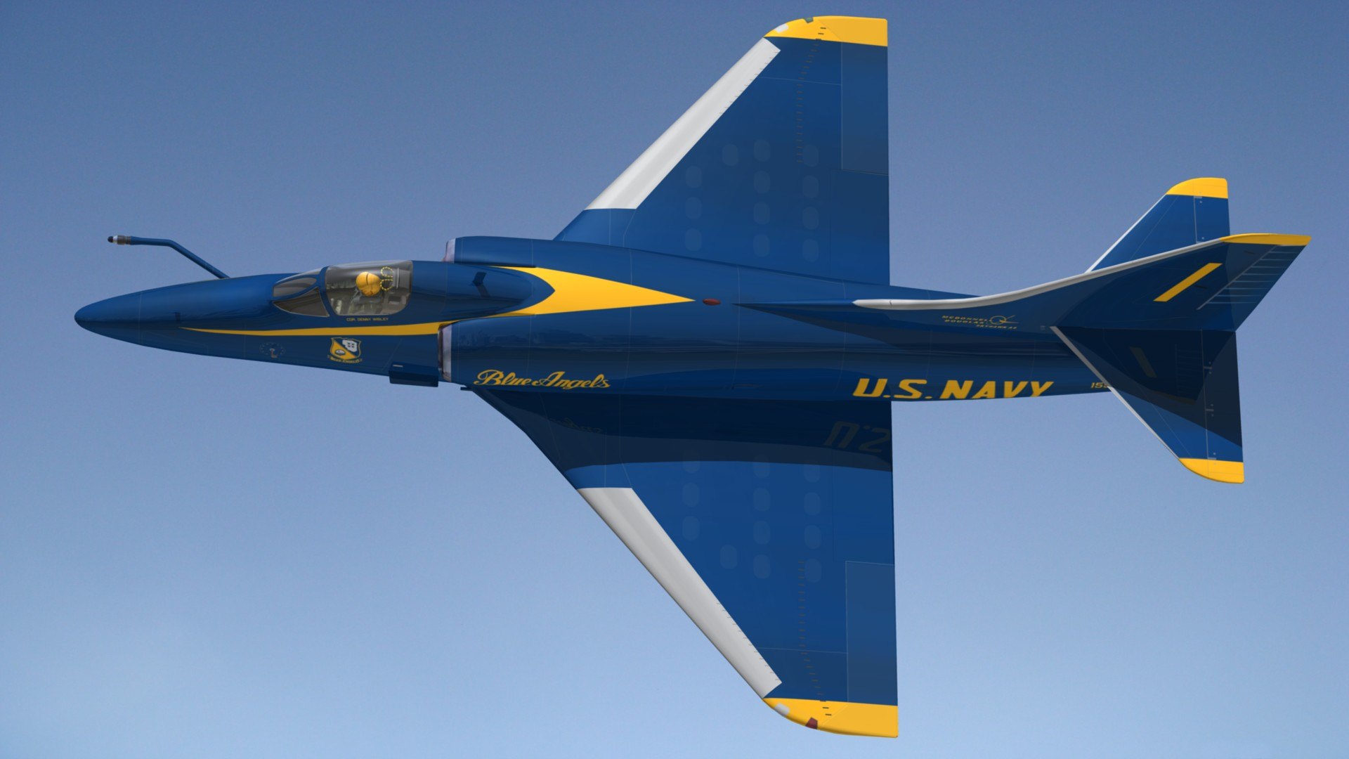 3D Model A4 Skyhawk Blue Angels - TurboSquid 1996852