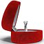 Diamond Ring in Red Velvet Textured Box