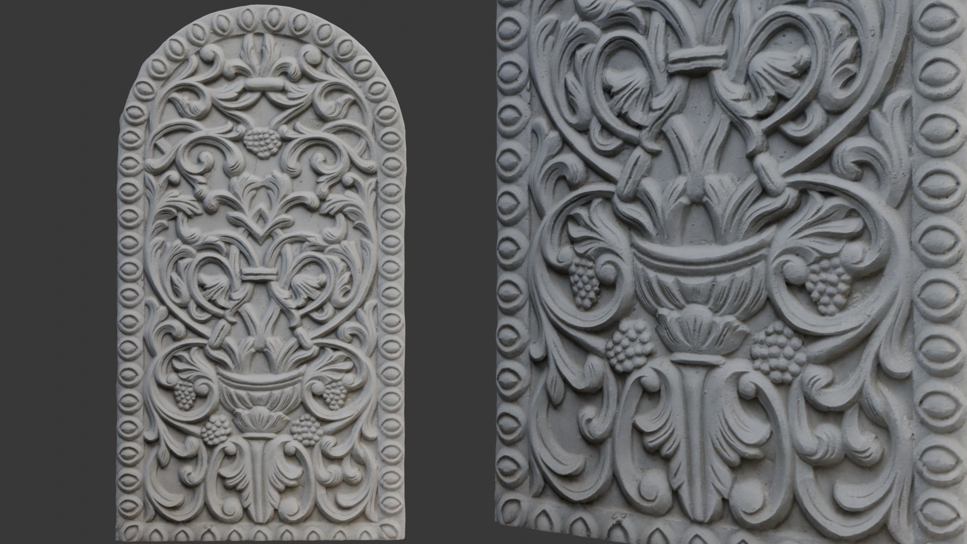 3D Decorative Stone Relief Panel Scan - TurboSquid 2404339