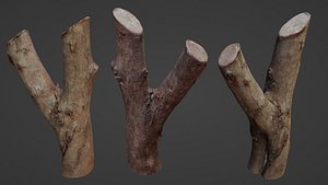 3D model Log Y shaped