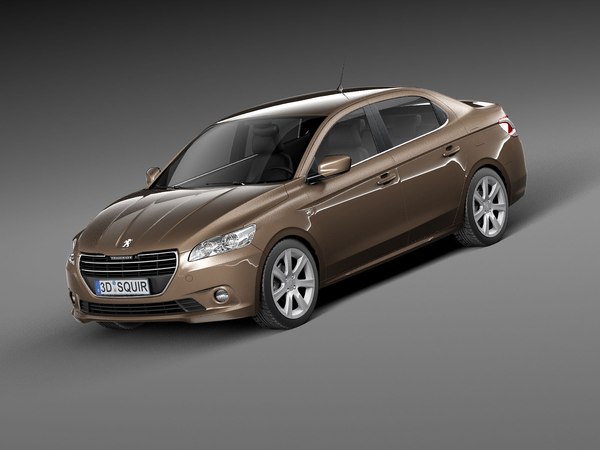 peugeot 301 2013 sedan 3d model