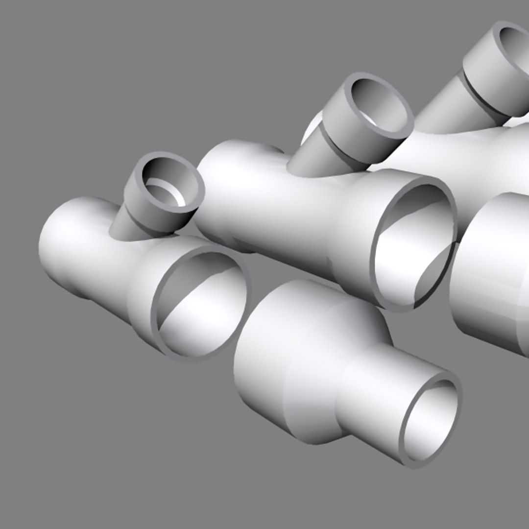 Pvc Water Pipes 3d Model