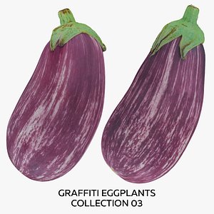 Graffiti Eggplants Collection 03 - 2 models RAW Scans model