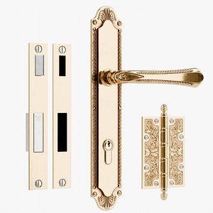 Door handle Gold Classic 3D model