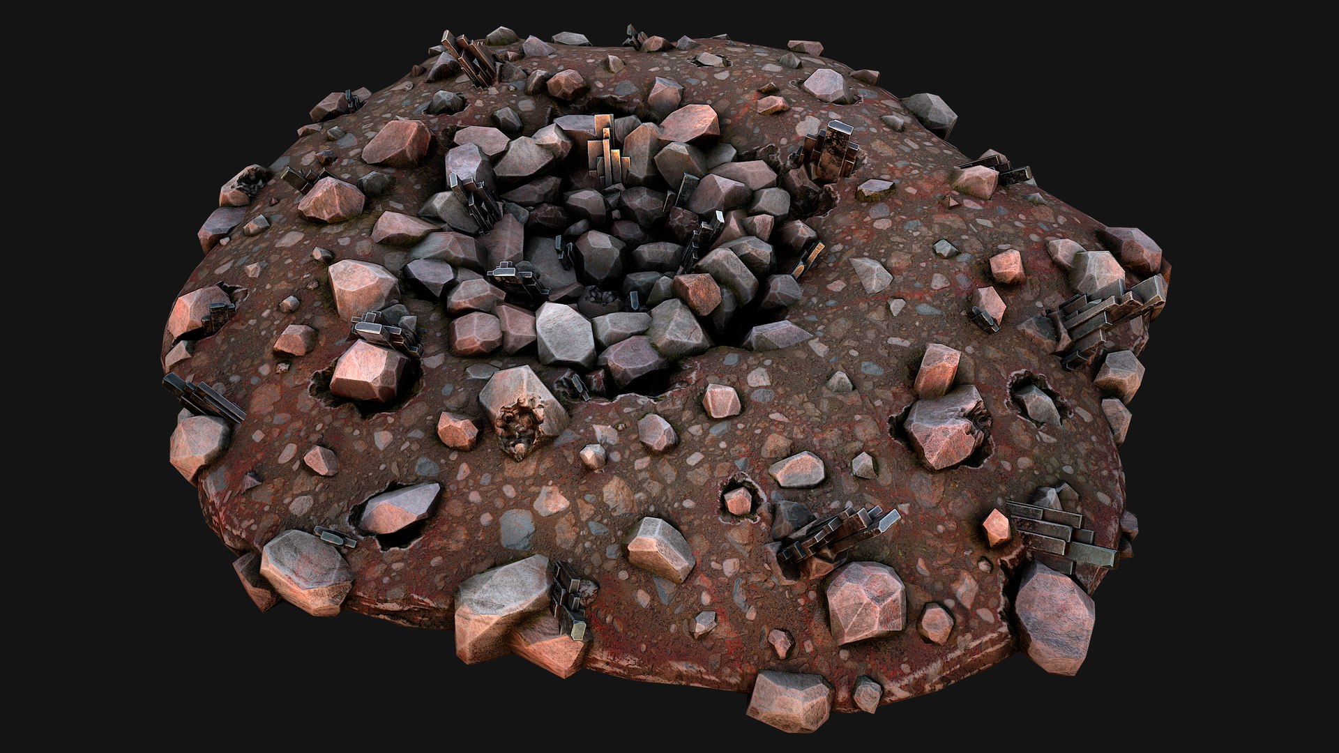 Silver Ore Deposits Mine Environment 3D Model - TurboSquid 2350305