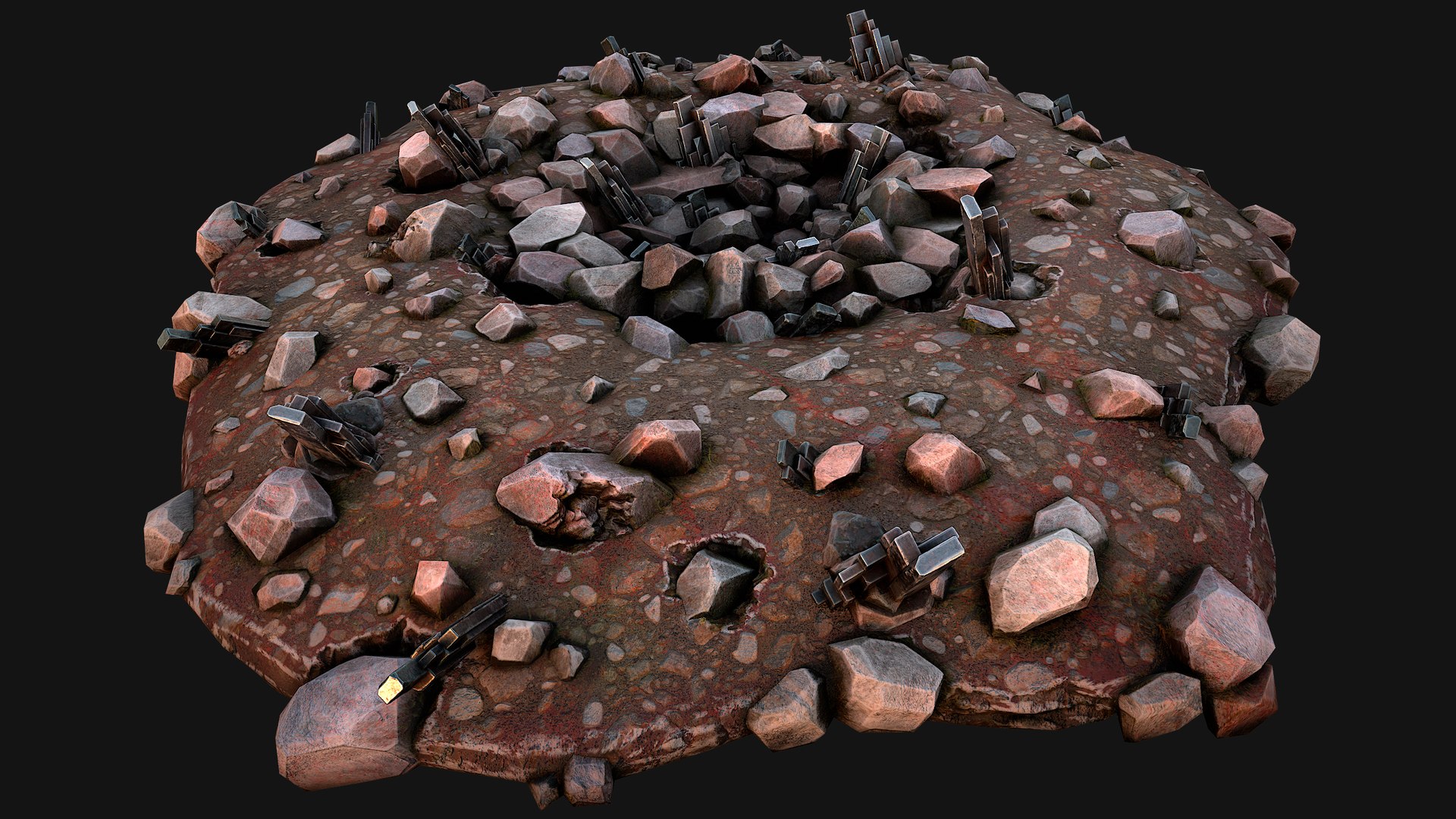 Silver Ore Deposits Mine Environment 3D Model - TurboSquid 2350305