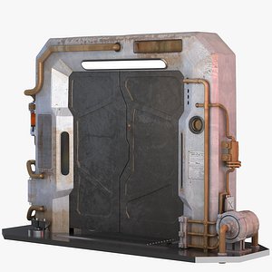 Sci-Fi Door Low poly