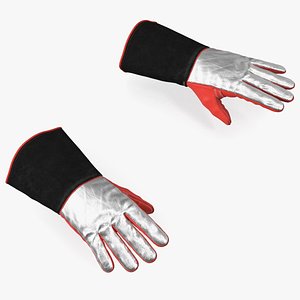 Aluminized Heat Resistant Welding Gloves 3D