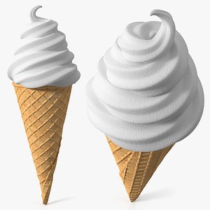 Vanilla Ice Cream in Waffle Cone model
