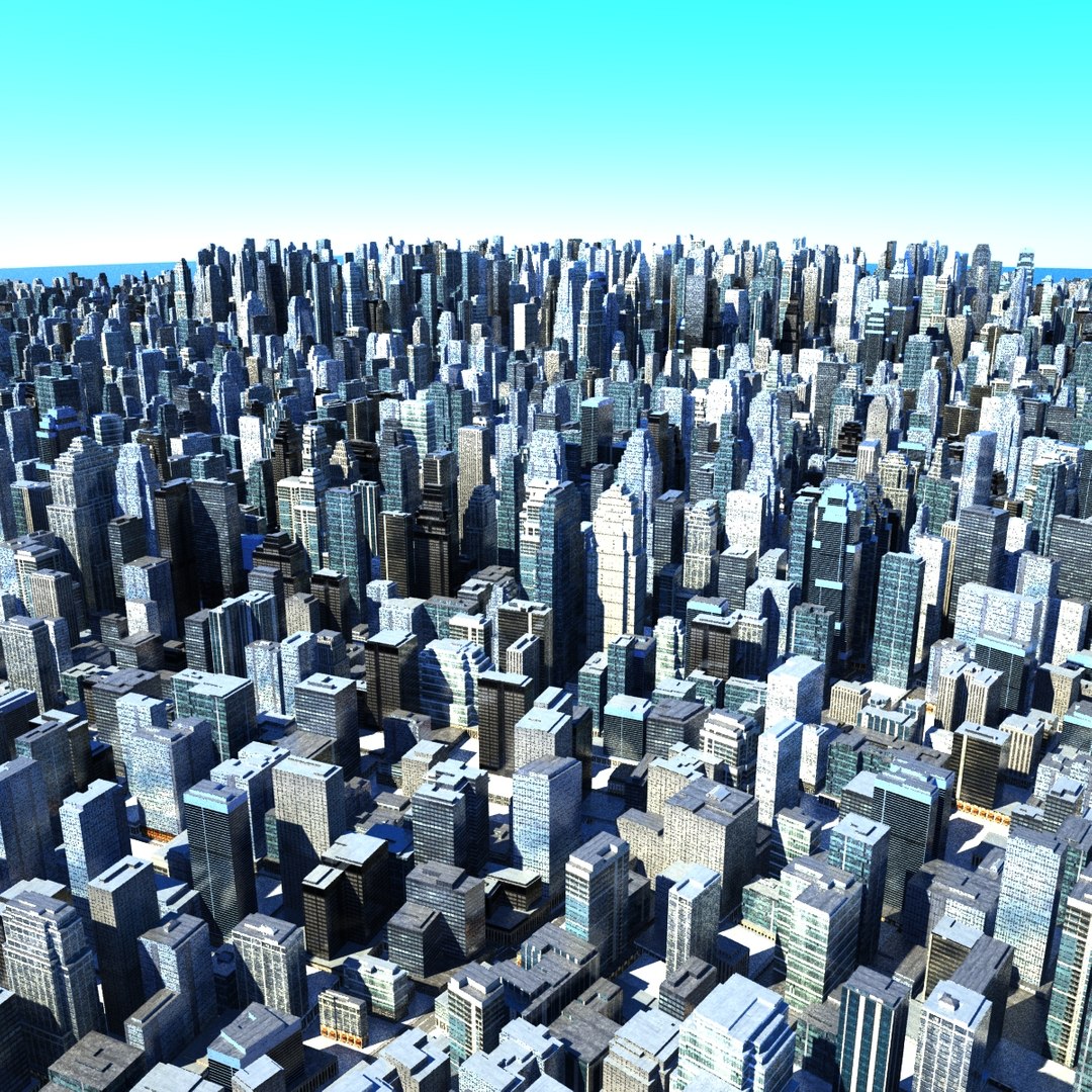 Cityscape Scene Highrise 3d Model