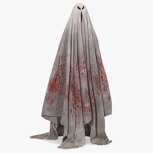 bloody evil ghost bedsheet 3D model