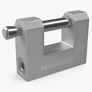Magmaus Cargo Container Security Lock Solid model