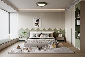 3D Modern bedroom model