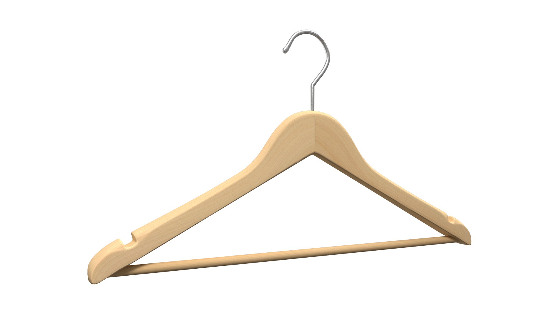 3D Wooden Clothes Hanger Model - TurboSquid 2277913