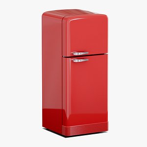 Retro fridge red