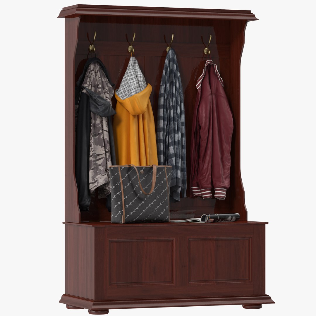 3D Model Travis Entryway Hall Tree - TurboSquid 1395630