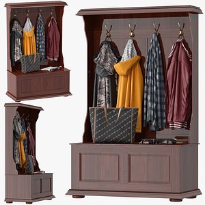 3D model travis entryway hall tree