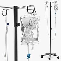 IV Fluid Solution Bag Dropper Stand