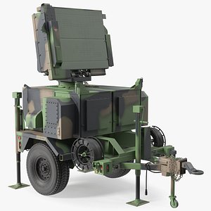 MPQ-64 Sentinel Radar Green Camo 3D