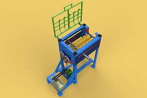 COCONUT DEHUSKING PEELING MACHINE PEELER TOOL REMOVAL SKIN PALM 3D model