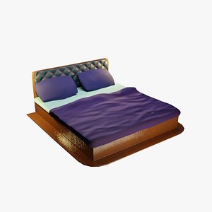 Bed 3d model for interior viz