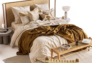 Bed Furniture Interior Set 3D mode