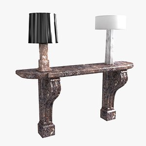 3D console table lamp